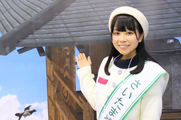 さいたま観光大使（8代目さいたま小町）の縣菜緒さん（ツーリズムEXPOジャパン）