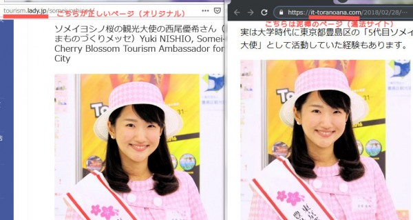 盗用まとめサイト「IT虎の穴（https://it-toranoana.com）」による写真画像盗用の例 その1