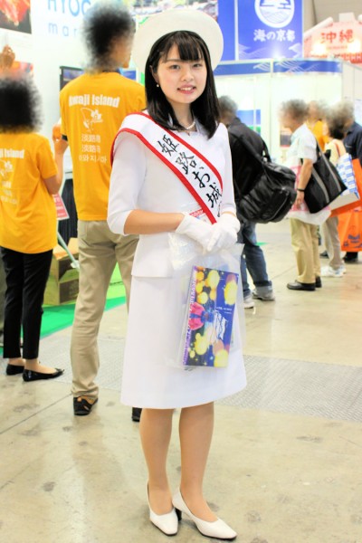 姫路お城の女王さんはツーリズムEXPOジャパンで大津市のPRに活躍（吉川真由さん）