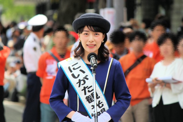 にいがた観光親善大使 松井菜桜さん（ザよこはまパレード 横浜市中区）