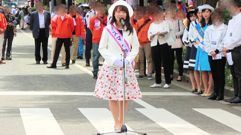 第14期親善大使スマイル神戸の牛尾未来さん（ザよこはまパレード 横浜市中区）