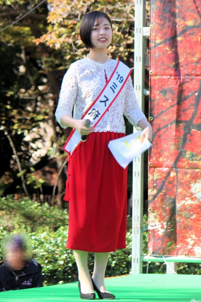 2019ミス府中の小宮陽菜さん（府中市農業まつり 東京都府中市）