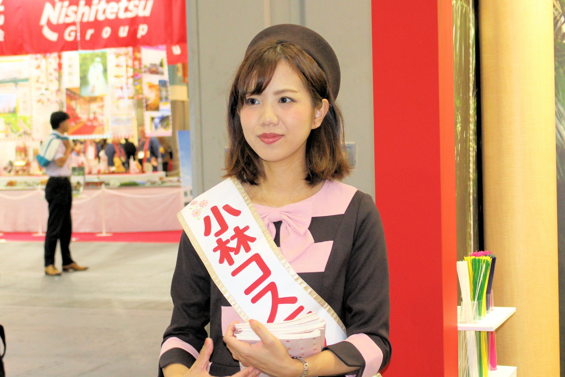 第33代小林コスモスレディの古川智美さん（ツーリズムEXPOジャパン）