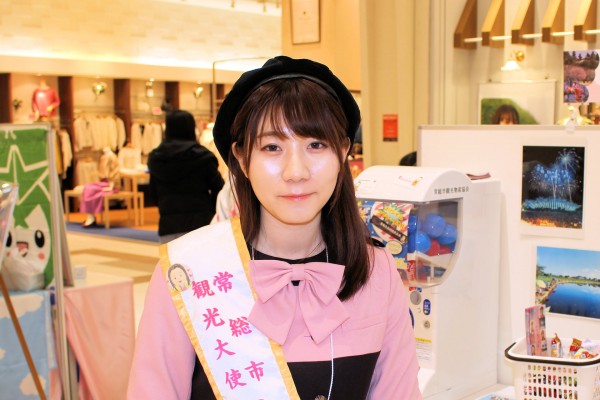 常総市観光大使千姫さまの佐藤理紗さんは常総市（茨城県）の観光催事のPRに活躍（イオンモール北戸田）