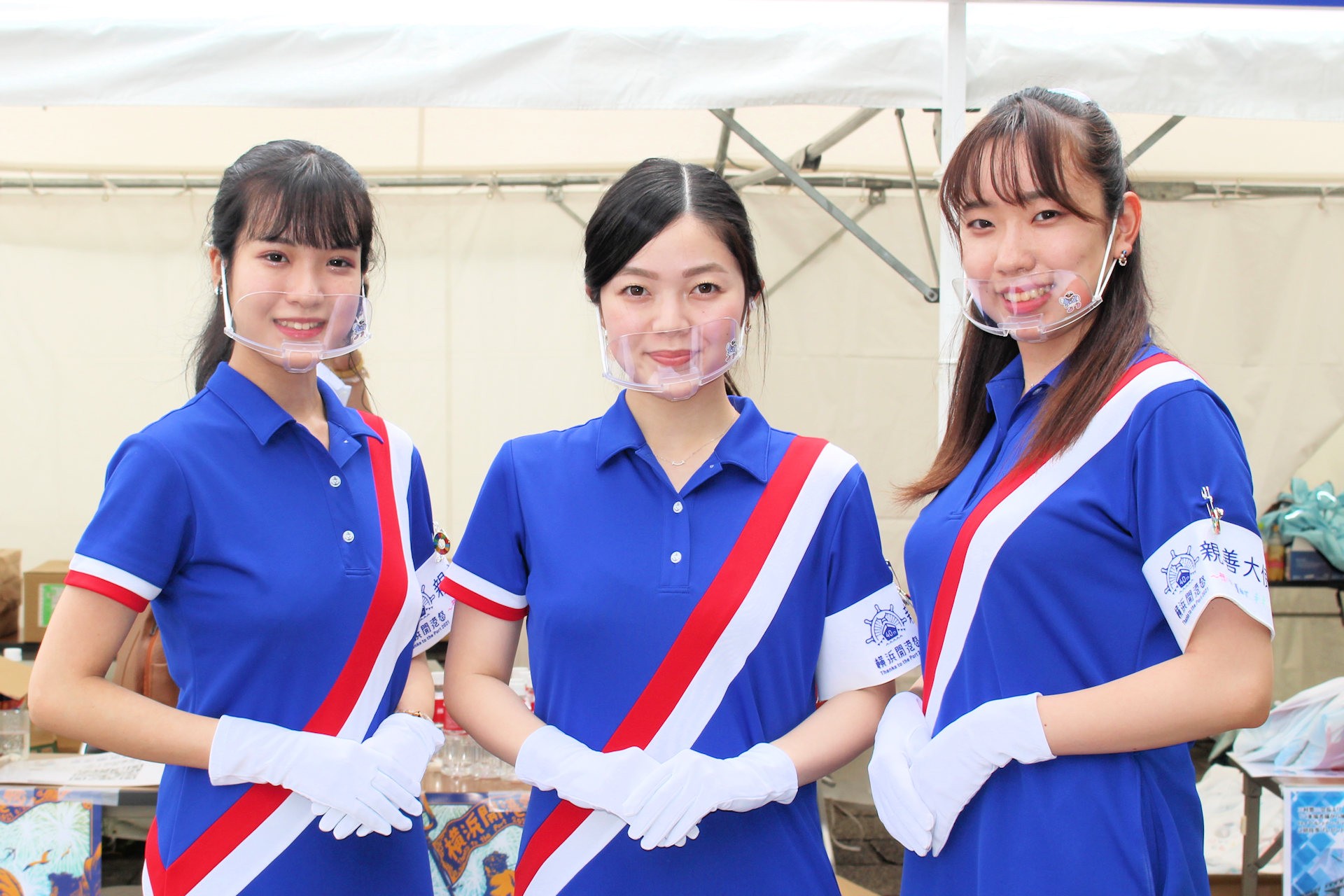 第40回横浜開港祭親善大使の矢野菜葉さん、松崎瞳子さん、堀切華穂さん（臨港パーク 横浜市西区）