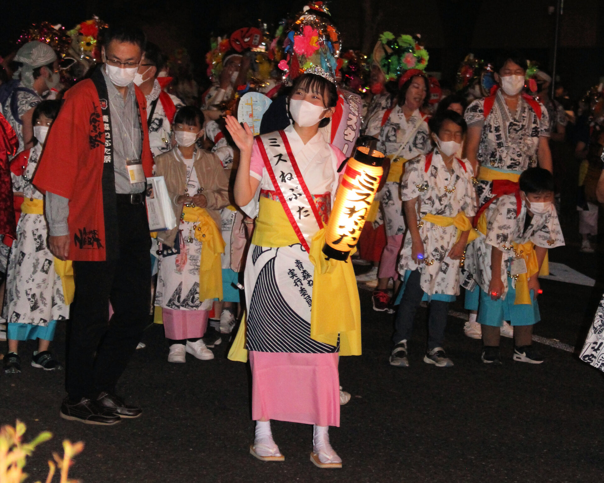 青森市の「ミスねぶた」吉崎瑠香さん（「なかの東北応援まつり」）